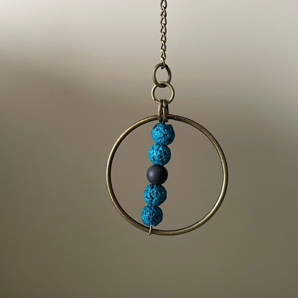 2 for $32 / Lava bead hoop necklace - Picture 4 of 11
